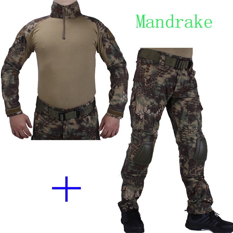   BDU Mandrake    Broek en Elbow & KneePads militaire cosplay uniform ghilliekostuum jacht
